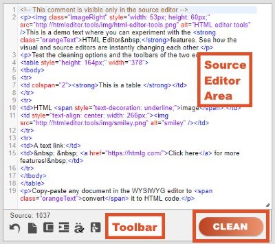 html source code editor
